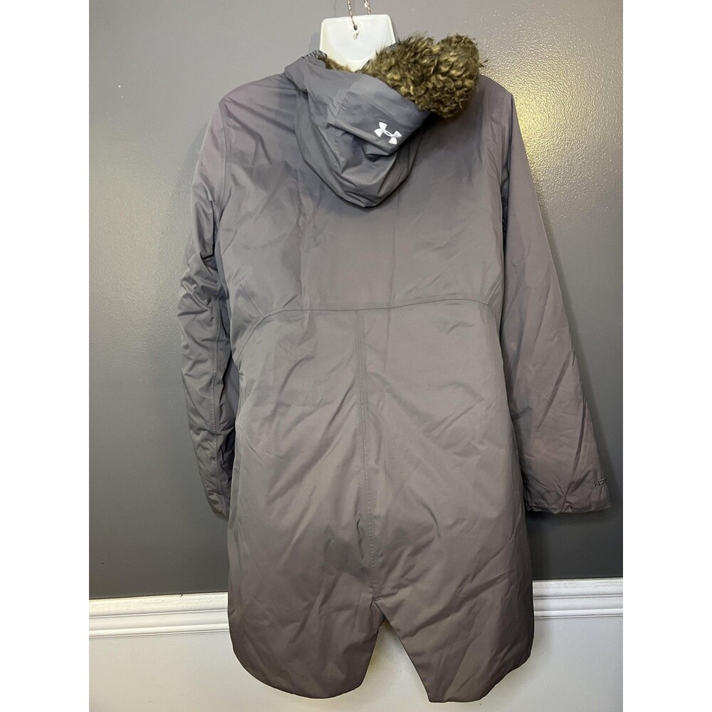 Under Armour Coat Womens Small Gray Hooded Parka Storm3 ColdGear Infrared - Picture 10 of 16